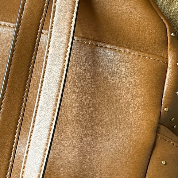 RARE Rebecca Minkoff Julian Backpack Purse Honey Brown Leather Studded